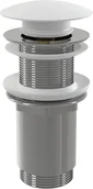Korki do umywalek - Alca PLAST Alcaplast Spust umywalki click/clack 5/4" metalowy bez przelewu duży korek do umywalek szklanych i z tworzywa BIAŁY A395B ! - miniaturka - grafika 1