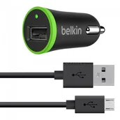 Ładowarki samochodowe - Belkin Car Charger 1x USB 2.4A + kabel micro USB F8M887bt04-BLK - miniaturka - grafika 1