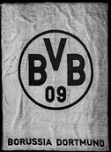 Gadżety dla kibiców - Borussia Dortmund BVB koc z flauszu Szary/koc do przytulania /wysokiej jakości koc do mieszkania 17820300 - miniaturka - grafika 1