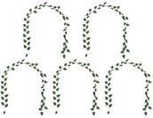 Sztuczne kwiaty - vidaXL Sztuczne gałązki epipremnum, 5 szt., zielone, 300 cm - miniaturka - grafika 1