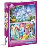 Puzzle - Clementoni Puzzle 2w1 Księżniczki 2x60 el 975 - miniaturka - grafika 1