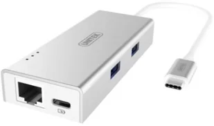 Unitek Adapter USB TYP-C Power Delivery USB 3.0/GIGA ETHERNET Y-9106 - Adaptery i przejściówki - miniaturka - grafika 5