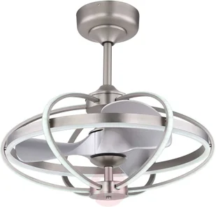 Globo Lighting Deckenventilator Simona Fernbedienung nickel matt - Wentylatory sufitowe - miniaturka - grafika 4