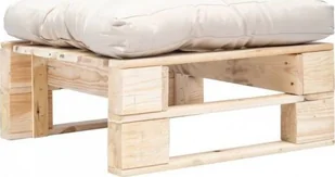 vidaXL Ogrodowy puf z palet, piaskowa poduszka, naturalne drewno FSC vidaXL - Pozostałe meble ogrodowe - miniaturka - grafika 3