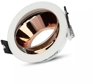 v-tac Oprawa Oczko V-TAC GU10 Wpuszczana Biały/Złoty Mosiądz Okrągła VT-872 - Oprawy, klosze i abażury - miniaturka - grafika 2