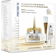 Zestawy kosmetyków damskich - Rexaline X-treme Gold Radiance zestaw do pielęgnacji twarzy 50 ml maska regenerująca + 10 ml X-tream Renovator + pędzel - miniaturka - grafika 1