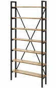 Regały - S&w Design Regał Medium 220x60-160x40 cm Industrial Loft na książki D7 RM700040220D - miniaturka - grafika 1