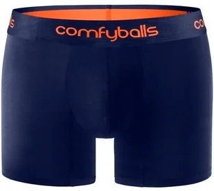 ComfyBalls COMFYBALLS Bokserki LONG COTTON granatowo-pomarańczowe - Bielizna sportowa męska - miniaturka - grafika 2