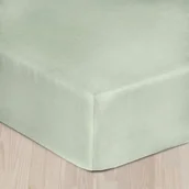 Prześcieradła - Dekoria Prześcieradło satynowe z gumką oliwkowe 220x200cm 748-346 - miniaturka - grafika 1