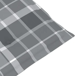 vidaXL Poduszka na leżak, szara krata, (75+105)x50x4 cm 314187 - Poduszki ogrodowe - miniaturka - grafika 4