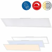 Lampy sufitowe - Briloner Leuchten panel sufitowy LED, możliwość ściemniania, sterowanie temperaturą barwową, pilot zdalnego sterowania, 36 W, 3800 lm, lampa LED, lampa sufitowa, biała, 1,20 m (7196-016) - miniaturka - grafika 1