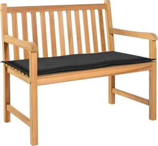 vidaXL Poduszka na ławkę ogrodową, czarna, 100 x 50 x 3 cm - Poduszki ogrodowe - miniaturka - grafika 2