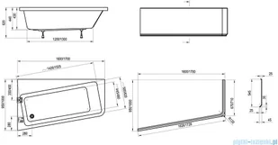 Ravak 10° 170x100 C821000000 - Wanny - miniaturka - grafika 3