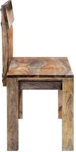 vidaXL Ławka, 160 cm, szara, lite drewno sheesham - Ławki do przedpokoju - miniaturka - grafika 3