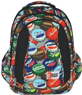 St. Majewski Plecak 17" 4 komory BP4 Bottle Caps St.Right 712592 - Plecaki - miniaturka - grafika 2