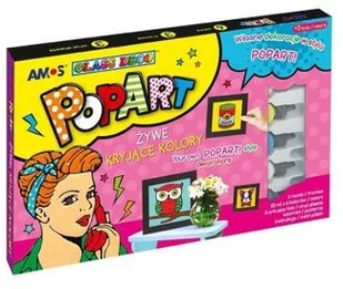 Amos Farby witrażowe Glass Deco 6 kolorów PopArt AMOS - Artykuły biurowe - miniaturka - grafika 3