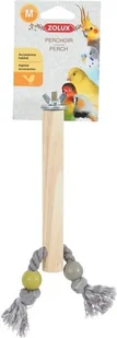 Zolux Drewniana żerdka ze sznurkiem M Dostawa GRATIS od 99 zł + super okazje - Klatki i wyposażenie dla ptaków - miniaturka - grafika 2