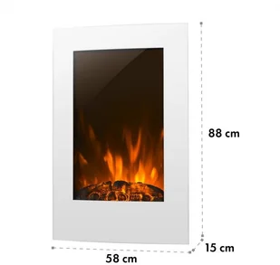 Klarstein Lausanne Vertical 2000W biały FP1-Lausanne-Vert-WH - Kominki elektryczne - miniaturka - grafika 6
