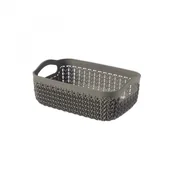 Pojemniki łazienkowe - Curver Taca, koszyk Knit A6, brązowoszara, 1,3 l - miniaturka - grafika 1