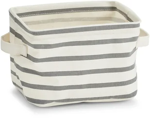 ZELLER Koszyk do przechowywania STRIPES "S" kolor szary ZELLER B07DVNQJQ3 - Koszyki łazienkowe - miniaturka - grafika 2