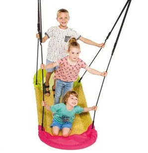 Woopie Huśtawka Bocianie Gniazdo Grandoh Zielono Różowe do 150 kg 197002011001 - Place zabaw - miniaturka - grafika 2