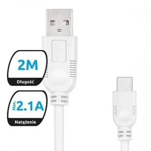 EXC Kabel USB 2.0 eXc WHIPPY USB A M USB 3.1 TYPU C M 5-pin 2m biały KKE0KKBU0250 - Kable USB - miniaturka - grafika 3