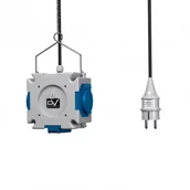 Rozdzielnie elektryczne - Doktorvolt Rozdzielnica wisząca mDV 3x230V Schuko 1,5m kabel 1,5m łańcuszek 2671 DV-2671-D - miniaturka - grafika 1