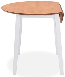 vidaXL Stół jadalniany ze składanym blatem, okrągły, MDF, biały - Stoły - miniaturka - grafika 4