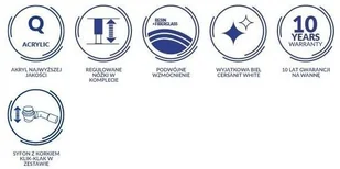 Cersanit Crea 160x75 biała S301-300 - Wanny - miniaturka - grafika 7