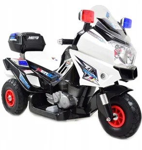 Super-Toys MEGA WIELKI MOTOR HERO Z DŹWIĘKAMI NA POMPOWANYCH KOŁACH NOWOŚĆ / 8815 12 V CH-8815-AIR-BIAŁY - Pojazdy elektryczne dla dzieci - miniaturka - grafika 2