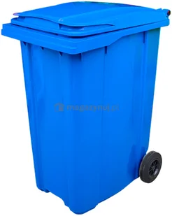 Pojemnik do segregacji odpadów na kółkach pojemność 360 l (kolor antracyt) - Kosze na śmieci - miniaturka - grafika 5