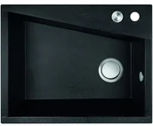 Zlewozmywaki - Laveo Grenada czarny 1-komorowy SBG 710T - miniaturka - grafika 1