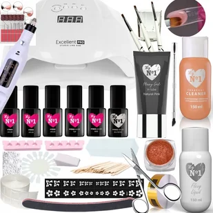 Zestaw do Przedłużania Hybryd Żel Lamapa Frezarka - Zestawy do manicure i pedicure - miniaturka - grafika 2