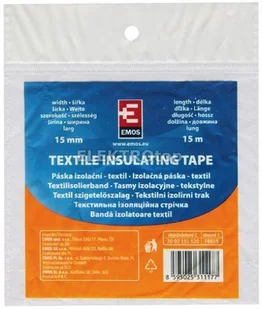 EMOS Taśma izolacyjna tekstylna 15/15 czarna F6515 - Taśmy izolacyjne i naprawcze - miniaturka - grafika 2