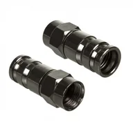 Złącza, przejściówki, adaptery - Maclean Wtyk F Kompresyjny RG-6 profesjonalny czarny nikiel MCTV-916 CEN-63552 - miniaturka - grafika 1