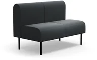 Sofy i kanapy - AJ Produkty Sofa modułowa VARIETY, 2-osobowa, tkanina Pod CS, antracyt - miniaturka - grafika 1