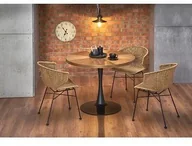 Stoły - Halmar Stół CARMELO Orzech + czarny 100 cm V-CH-CARMELO-ST - miniaturka - grafika 1