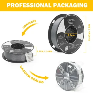 ERYONE ERYONE PLA Filament for 3D Printer 1.75mm Tolerance 0.03mm 1kg (2.2LBS)/Spool - Agate Grey 795743EUDF - Filamenty i akcesoria do drukarek 3D - miniaturka - grafika 3