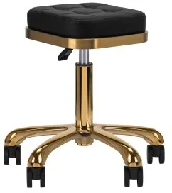 ACTIVESHOP Taboret Kosmetyczny M-1645 Złoto Czarny 10003_137482 - Krzesła i taborety kosmetyczne - miniaturka - grafika 6