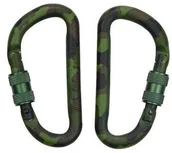 Akcesoria turystyczne - Mil-Tec Karabińczyki Komplet 2 szt Woodland - miniaturka - grafika 1