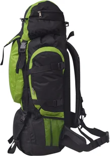vidaXL vidaXL Plecak turystyczny XXL 75 L, czarno-zielony - Plecaki - miniaturka - grafika 4