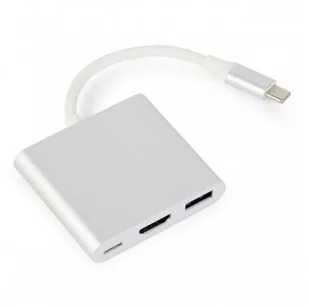 Gembird MULTI ADAPTER USB TYP-C M)->USB HDMI SZA A-CM-HDMIF-02-SG Zamów do 16:00 wysyłka kurierem tego samego dnia! 8716309112055 - Kable komputerowe i do monitorów - miniaturka - grafika 2