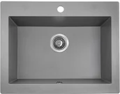 Zlewozmywaki - Laveo Zlewozmywak granitowy szary 1-komorowy KOMODO 490x580mm SBK_510A - - miniaturka - grafika 1