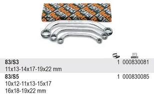 Beta KPL.KLUCZY OCZKOWYCH WYGIĘT. 10-22MM 5SZ 83/S5 - Klucze i nasadki - miniaturka - grafika 2