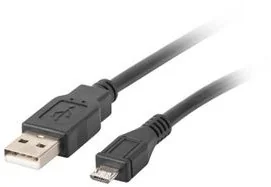 LANBERG LANBERG Kabel USB 2.0 micro AM-MBM5P 0.5M czarny (CA-USBM-10CC-0005-BK) - Kable USB - miniaturka - grafika 2