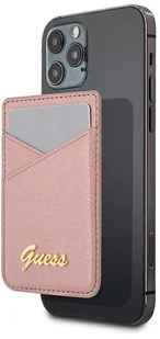 Guess Wallet Card Slot GUWMSSASLPI MagSafe Saffiano różowy GUWMSSASLPI - Etui i futerały do telefonów - miniaturka - grafika 3