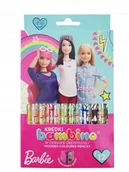 Kredki, ołówki, pastele i pisaki - St. Majewski St Majewski KREDKI BAMBINO DREWNIANE GRUBE 12 KOLORÓW + TEMPERÓWKA BARBIE - miniaturka - grafika 1