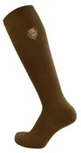 Skarpetki jeździeckie - Pfiff długie skarpetki do jazdy konnej w kratę, brązowy, M 100322-50-34 - miniaturka - grafika 1