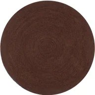 Dywaniki łazienkowe - vidaXL Ręcznie wykonany dywanik z juty, okrągły, 90 cm, brązowy 133671 - miniaturka - grafika 1