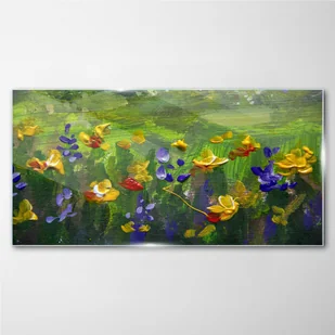 PL Coloray Obraz na Szkle Malarstwo Kwiaty 100x50cm - Obrazy i zdjęcia - miniaturka - grafika 11